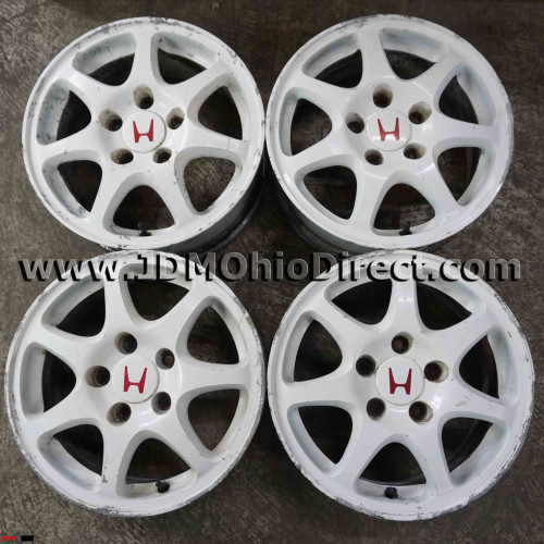 JDM EK9 Civic Type R White Wheel Set
